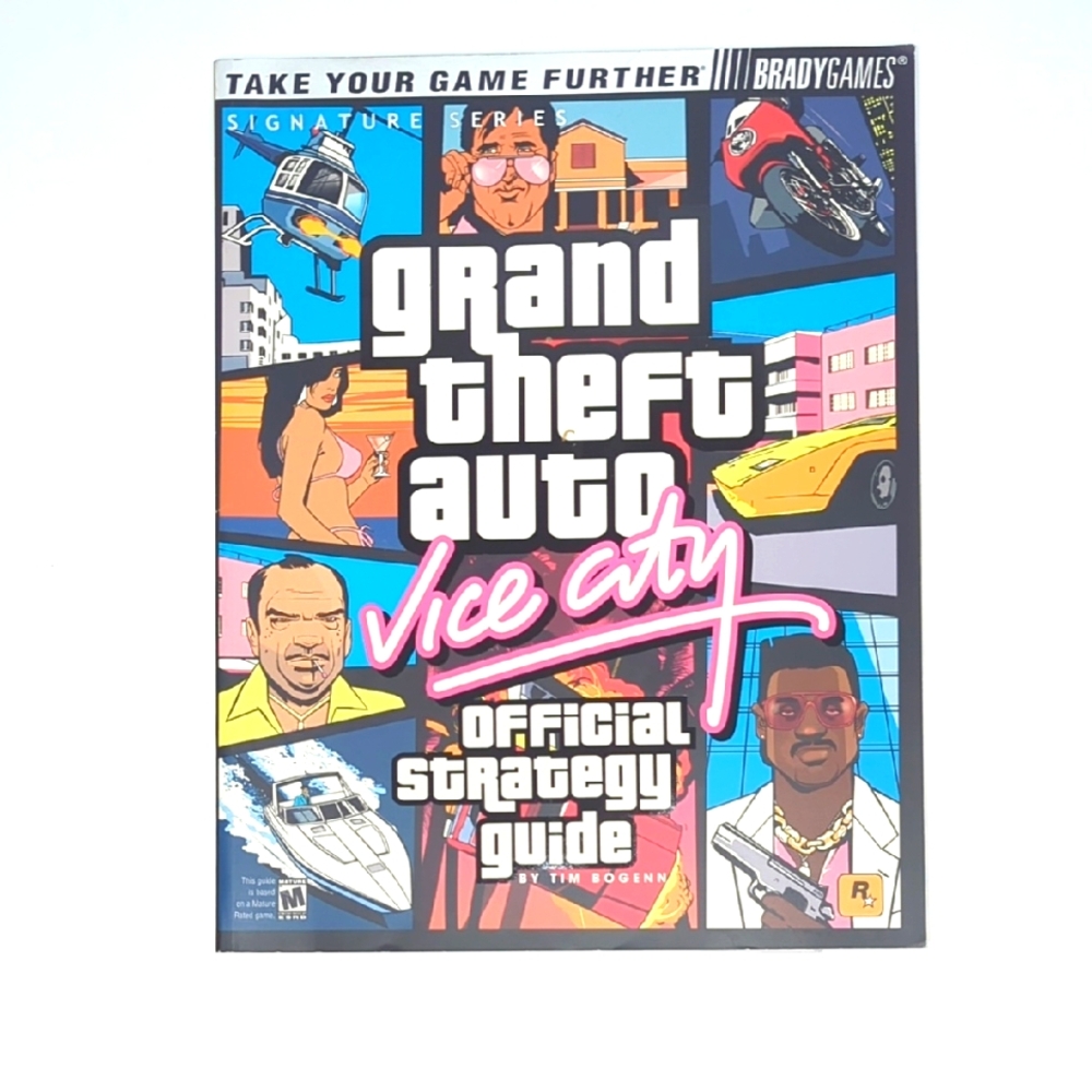 Grand Theft Auto Vice City Strategy Guide Brady Games 2002 With Poster